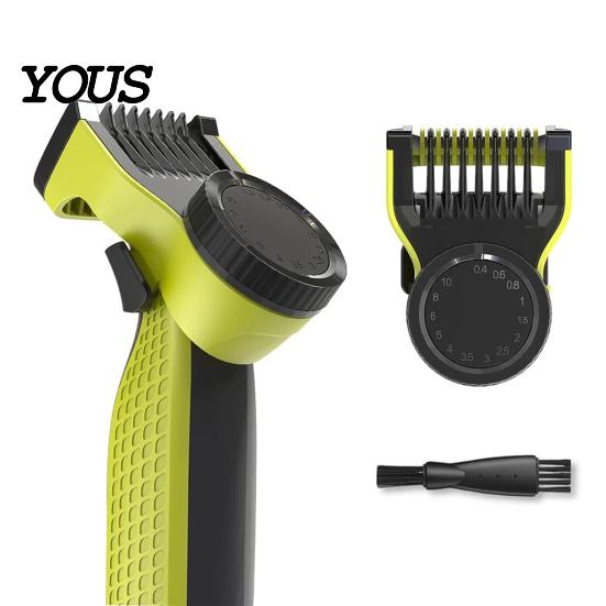 Einfach zu installierender Führungskamm 14 Längen verstellbar für Philips One Blade QP2520 QP2530 QP2620 Barttrimmer-Kämme QP2630 Elektrischer Rasierer Aufsatz