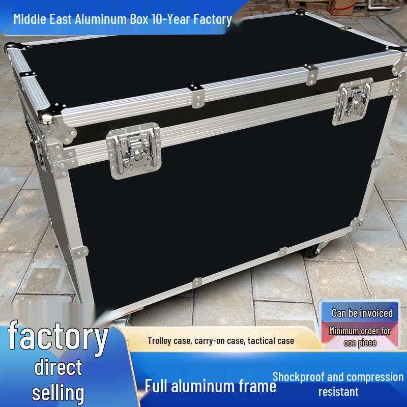 Custom Aluminum Alloy Flight Case with Lock & EVA Liner - Thickened, Anti-Collision Handheld Pull Rod Box