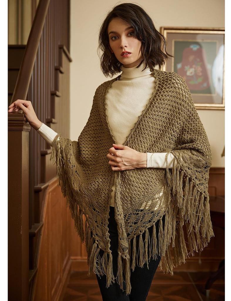 BEAUTELICATE Tassel Knit Solid Triangle Perfect for and Perfect for Cold Sage Green Women's Scarf, Large, Thick, Color, Shawl, Indoors, Office, Dates,