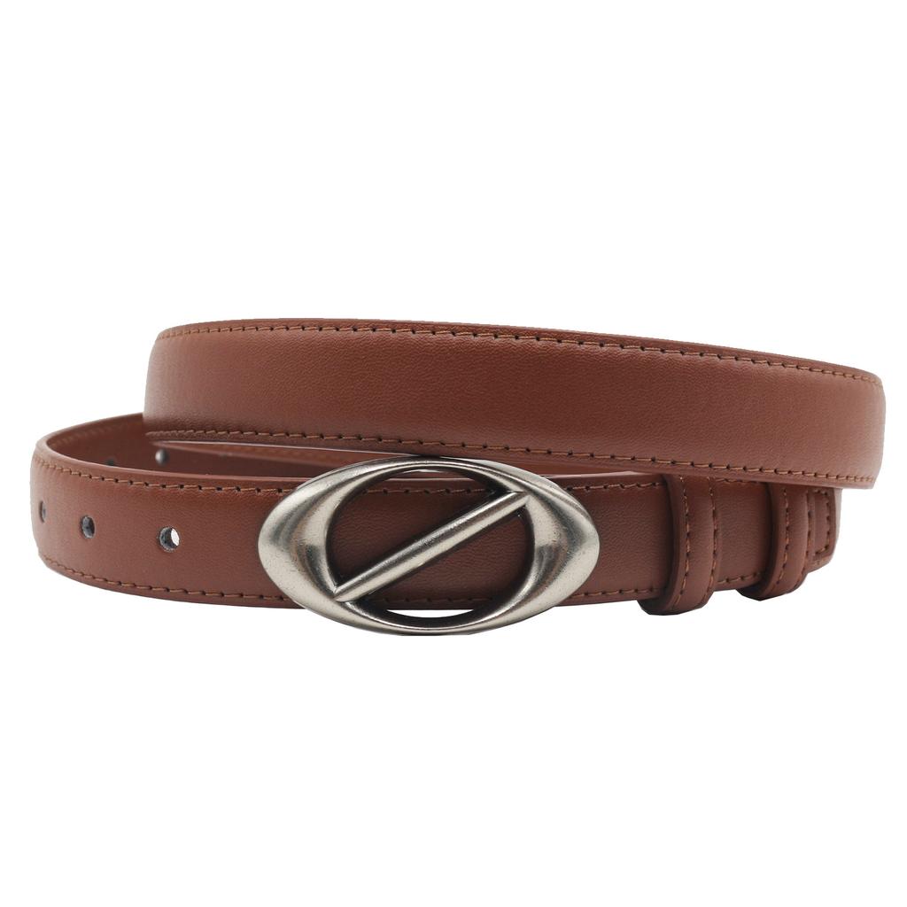 Women's Genuine Leather Belt Simple Belt Jeans Fashionable and Versatile Summer Fashion Soft Cowhide for Girls