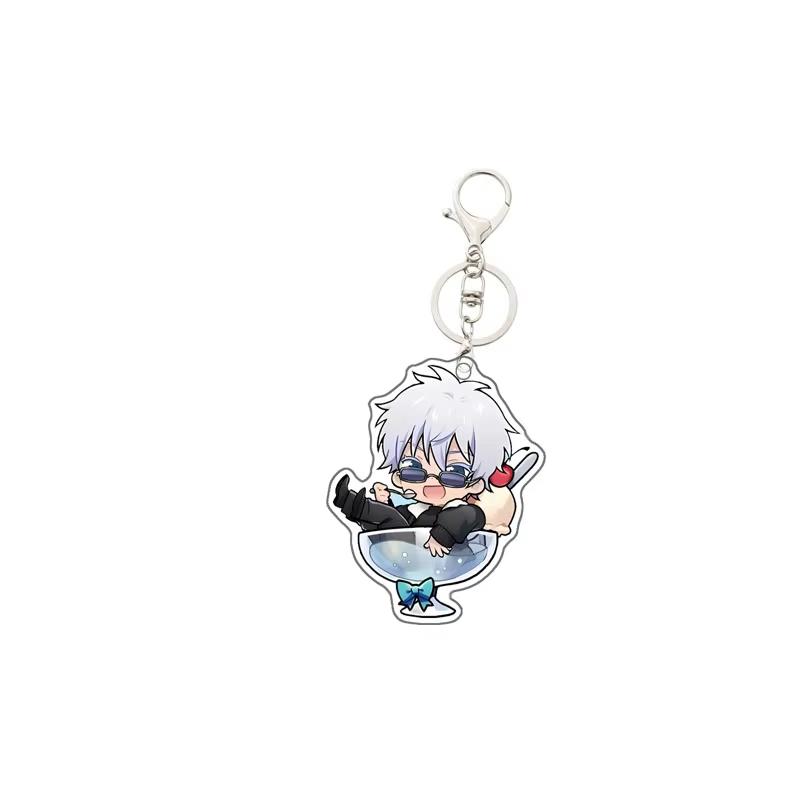 Acrylic Keychain for Jjk Yuji Itadori Nobara Kugisaki Kento Nanami Megumi Fushiguro Dessert Cup Design Anime Decoration Pendant