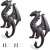 Sleek Metal Dragon Hook Set Minimalist Hanging Rack for Home Office Decor