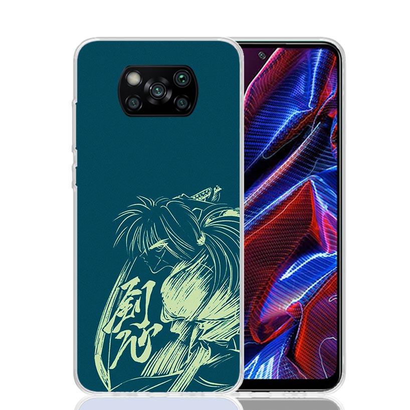 Rurouni Kenshin Anime Phone Case For Xiaomi Poco F7 Ultra X7 X6 Pro X5 Redmi 15 15C 13 13C 12 12C 10 10A 10C 9 9A 9C 9T Shell Po