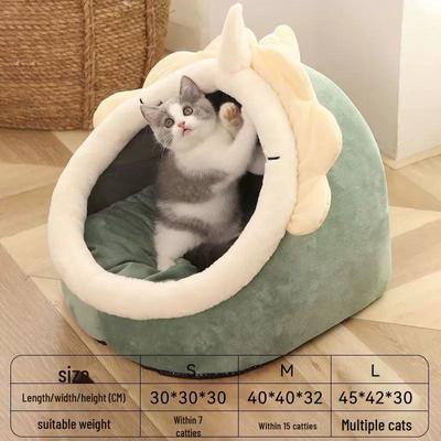 Geschlossenes Haustiernest, Winterwarme Haustierbett, Katzenhaus Villa, Kleines Hundenest, Katzen Haustierbedarf, Vier Jahreszeiten Universal