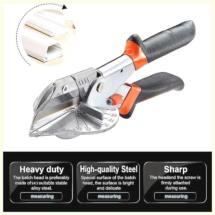 45-135 Degree Adjustable Miter Cutter – Multi-Angle Scissors for Plastic, PVC, Molding Trim, Wall Panels