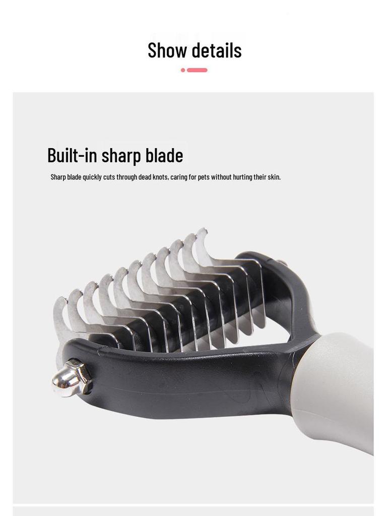 Double-Sided Detangling Comb for Dogs - Quickly Removes Loose Hair, Cleans, and Desheds.