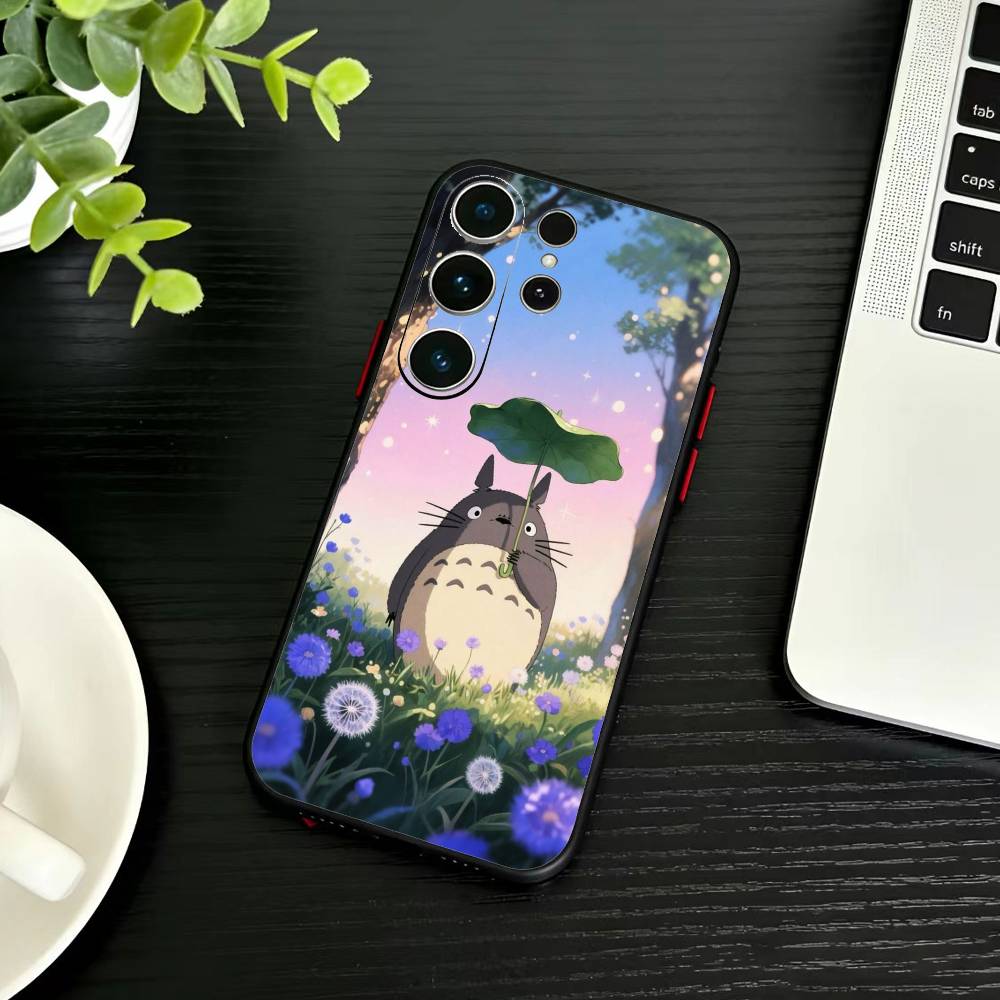 Cartoon O-Totoro-ES Phone Case For Samsung S26,S25,S24,S23,S22,S21,S20,Plus,Fe,Lite,Others Black Cover