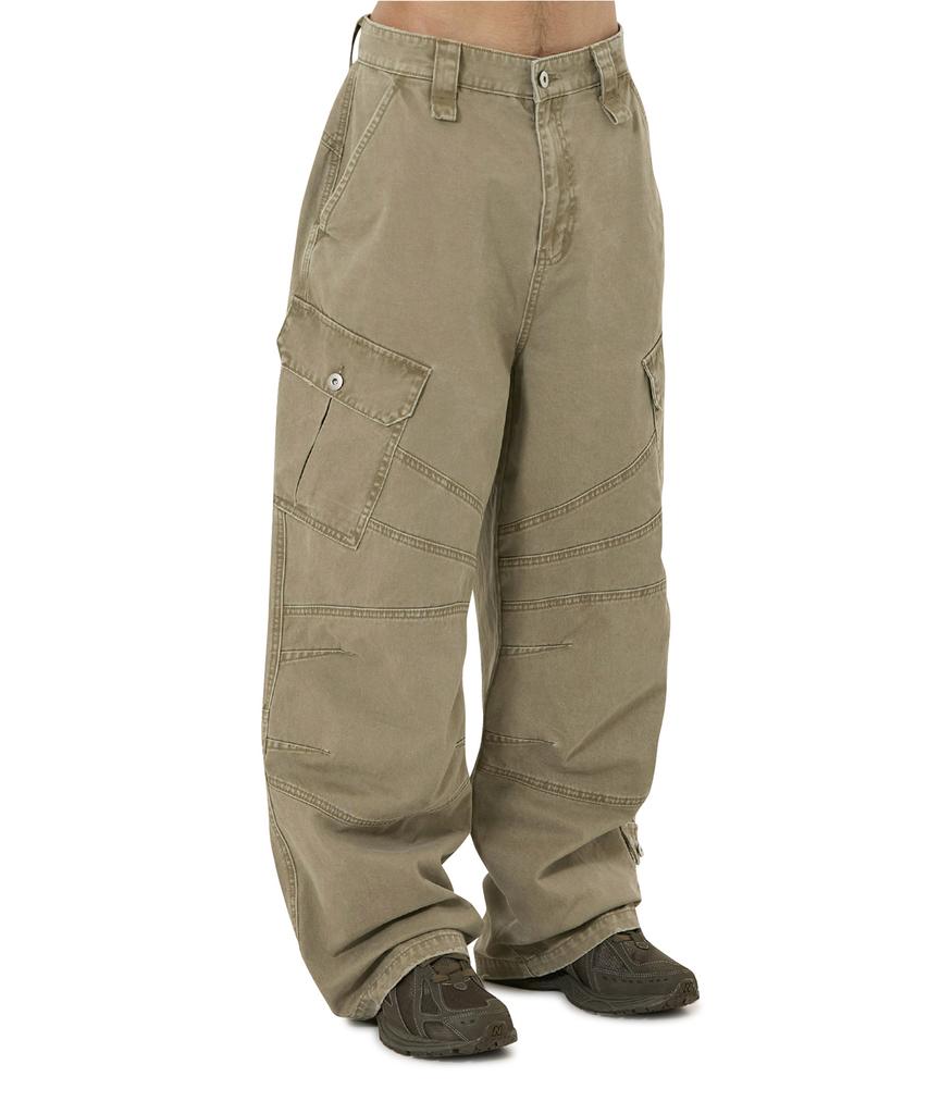 Opeunyadeu(Owai) Washed Panel Cargo Pants - Beige