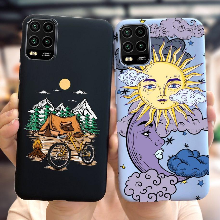 For Xiaomi Mi 10 Lite 5G Case Cute Cartoon Cow Soft-Touch Silicone Bag Back Cover For Xiomi Mi 10 Lite 5G Protector Bumper Funda