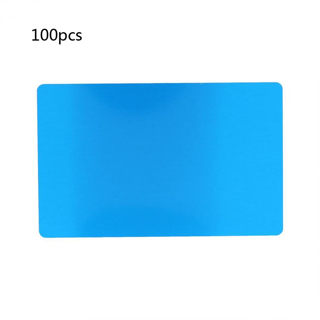 Multicolor Aluminum Blank Business Cards Engraving Tags Mark Impressive Business Visiting Name Cards for Office 100PC