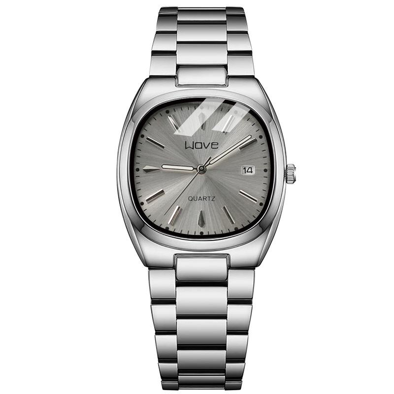 Langjue Premium Watch Simple And Versatile Watch Steel Belt Large Dial Calendar Men S And Women S Watches Naked watch