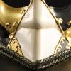 Artisanal Full Face Carnivals Masquerade Mask Men's Lace Trim Venetian Phantom Look Eyemask with Ribbon for Festivities