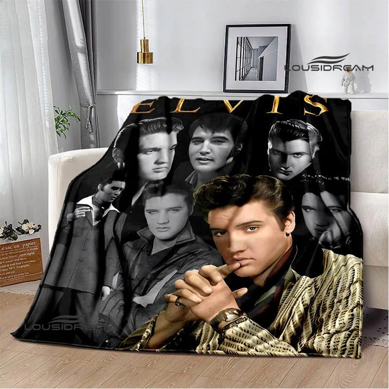 E-Elvis-Presley Retro print deken dekens voor bedden Picknickdekens Flensdeken Zachte en comfortabele deken verjaardagscadeau