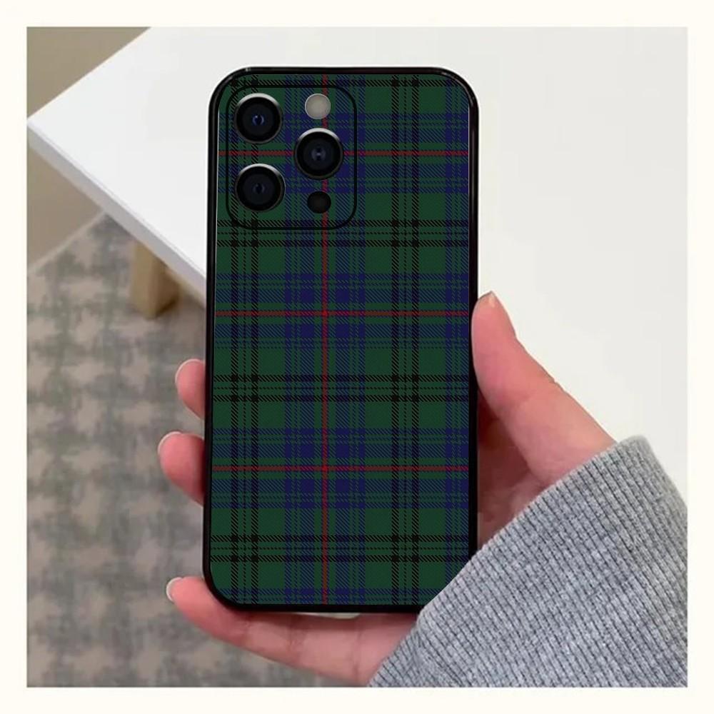 Scottish Plaid Warm Plaid Phone Case For Apple iPhone 15,14,13,12,11,Pro,X,XS,Max,XR,Plus,Mini Soft Black Cover
