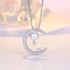 925 Sterling Silver Necklace Pendant 5A Zircon Moon High Quality Fashion Jewelry For Women Men Wedding Birthday Party GiftGood Product