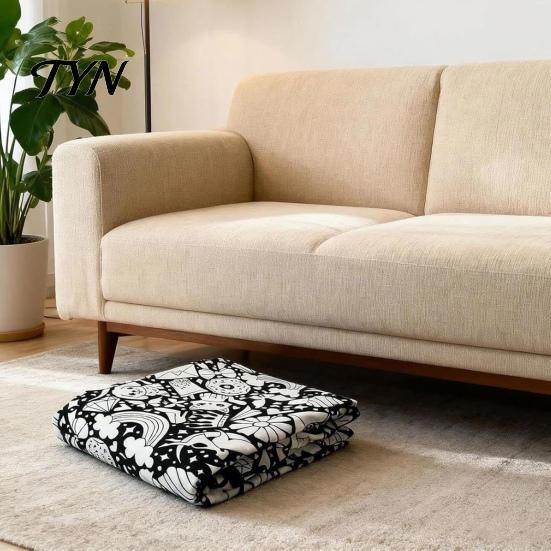 Gift for Creative Kids DIY Coloring Blanket with 24 Markers, Color Your Own Blanket, 59" X Soft Polyester Painting 45" Cozy Throw Sofa, Couch,