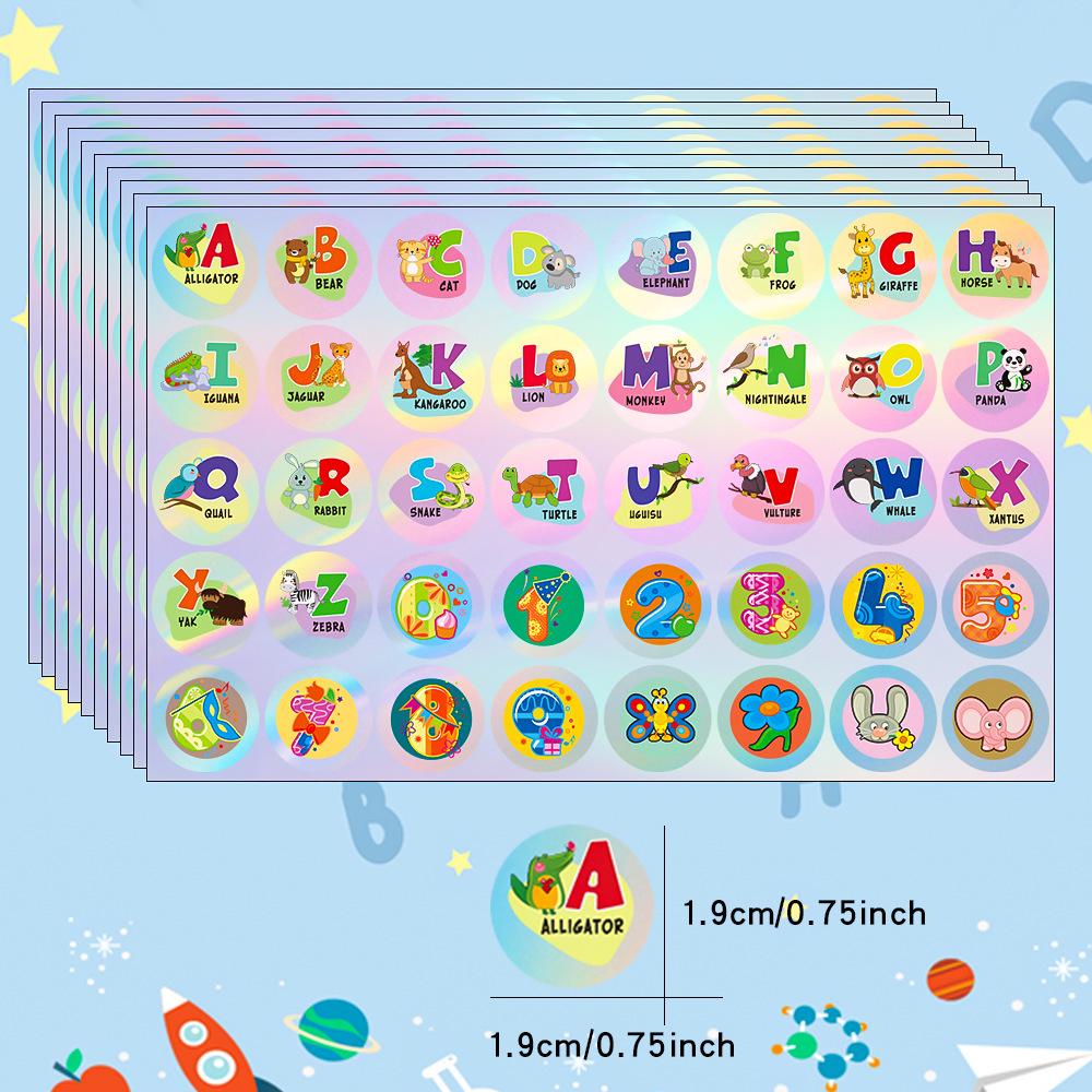 Waterproof Colorful Alphabet Stickers: European & American Home Décor, Personalized Toys & Stationery