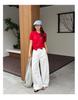 2026 Spring Women's Korean Style Wide-Leg Casual Pants - Loose Slimming, Thirteen Line Design