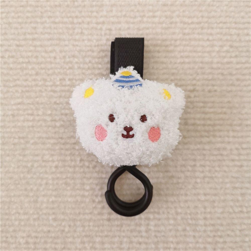 

Sliding-proof Bear Baby Stroller Organizer Hook Stroller Hooks Bag Hanging Hook Stroller Accessory white-A