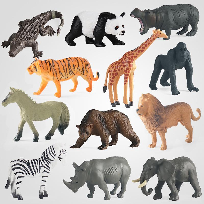 Mini Wild Animal Model Set With Plastic Figures For Educational Display And Collection