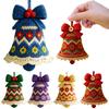 Weihnachtsmann Glocke Ornament DIY Häkeln Strickmaterial-Set Handgemachte Feiertags-Häkelaccessoires Einfaches Strickset für Anfänger