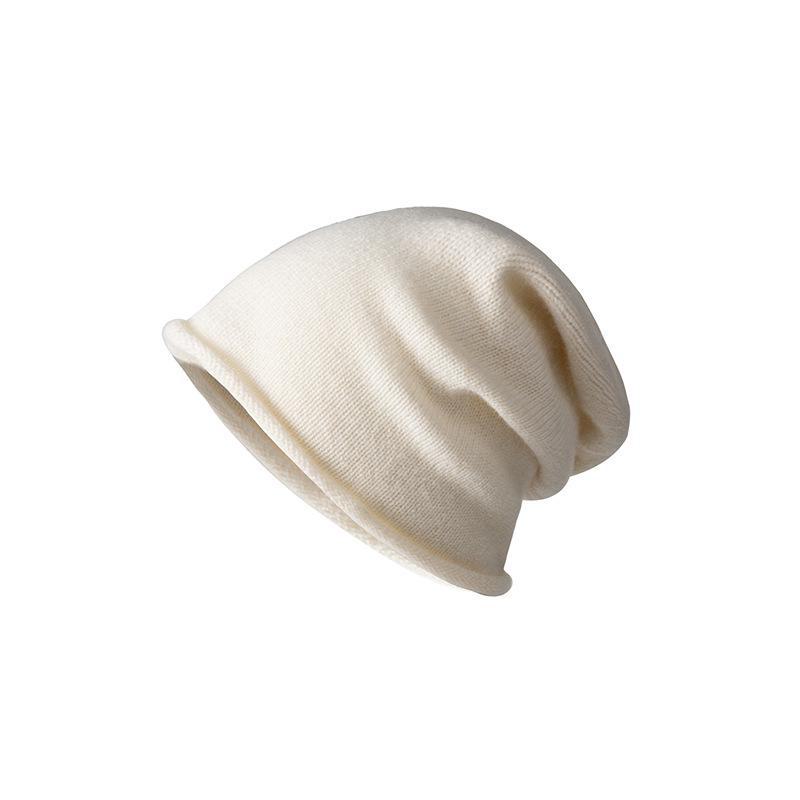 

Вязаные шапки из 100% чистой шерсти - стильные и теплые женские на осень/зиму 29*26cm белый