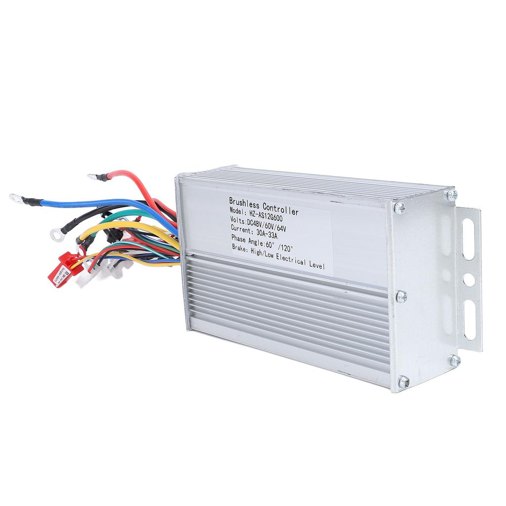 48V 60V 64V 600W Motorcontroller Aluminiumlegierung Gute Wärmeableitung Bürstenloser Motorcontroller für Elektrofahrrad Roller Dreirad