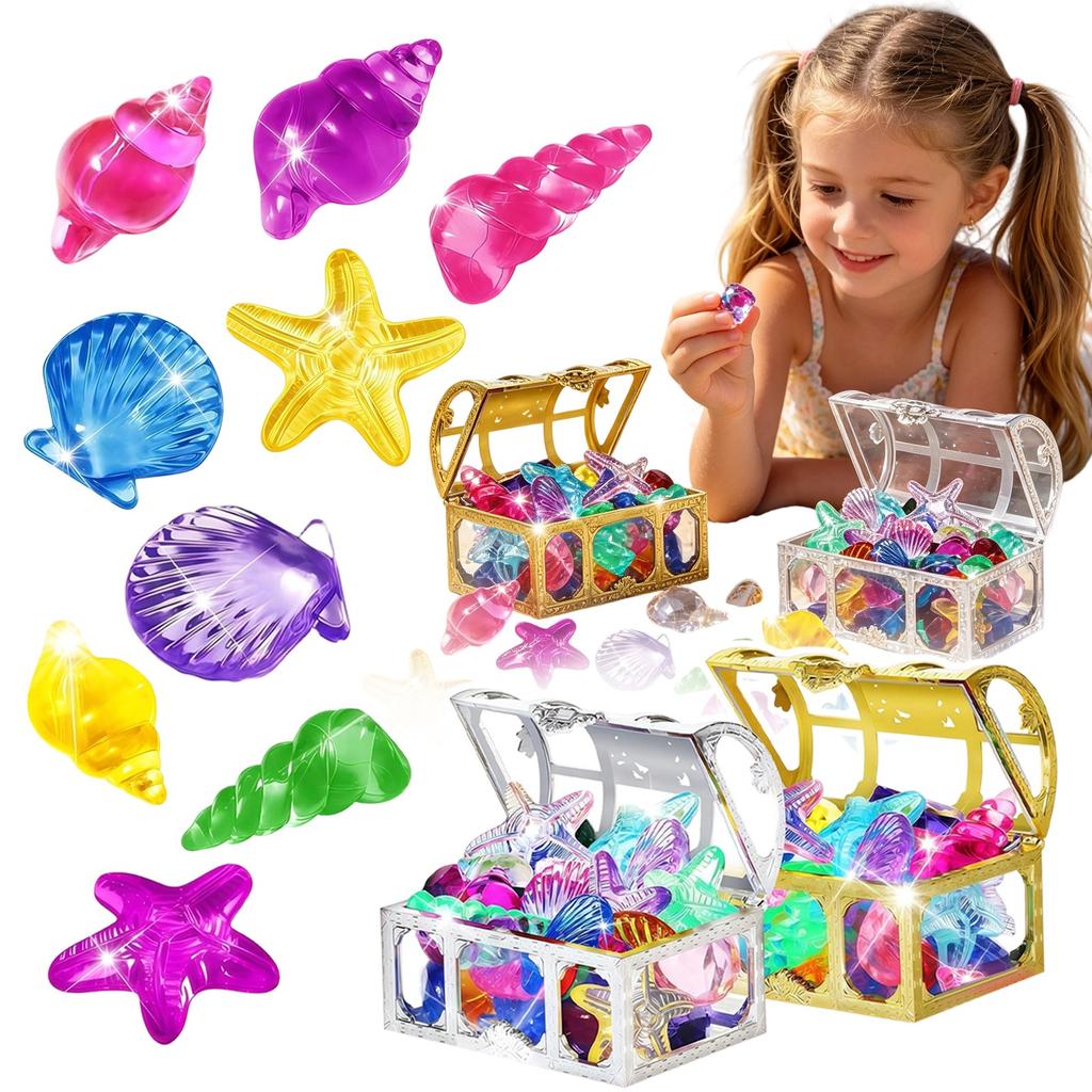 Summer-Appropriate Children's Pool And Diving Pool Toys, Diving Game Treasure Chest Toy Set.