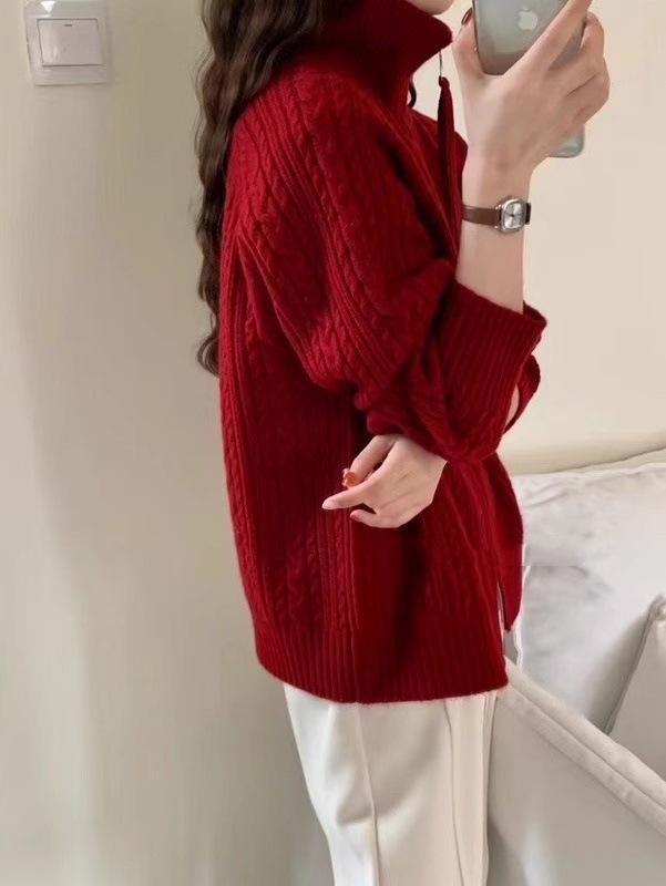 Women's Autumn Elegant Wool Knit Cardigan - Soft, Loose, Fashionable Style
