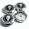 4pcs Skull Logo Badge Emblem Car Wheel Center Caps 66MM Clips 62MM Rim Hubcaps Dust Cover Wheels Cap Hub Replace Car Accessories