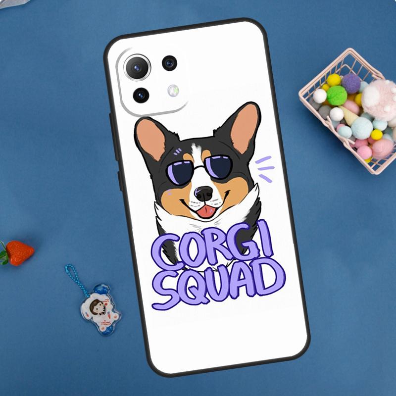 Cartoon Corgi Dog Case For Xiaomi 11T 12T 13T 14T Pro 13 14 15 Ultra POCO X7 Pro X3 X5 X6 M6 F5 F6 Pro Cover