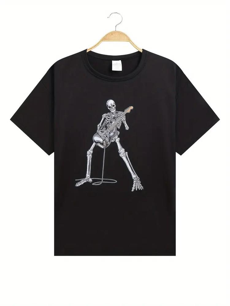 

Happy Skeleton Guitar Guy Japanese Noodles Short Sleeve Men T Shirt New Fashion Unisex T-Shirt S