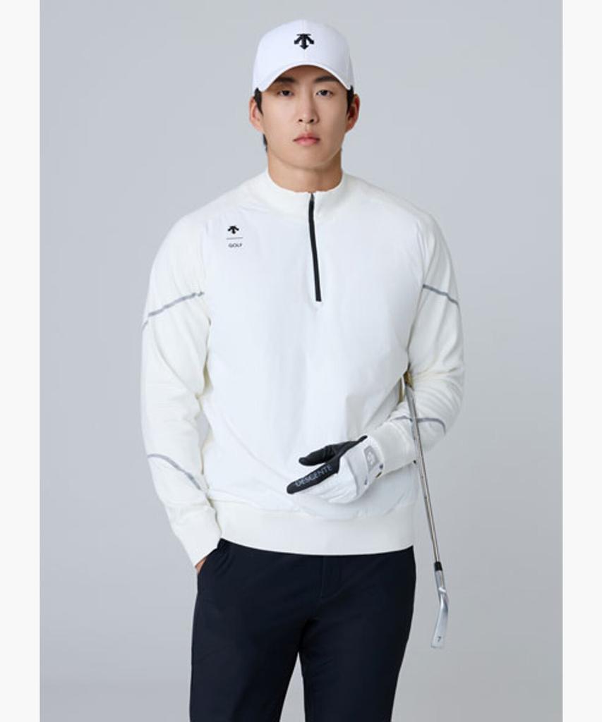 DESCENTE GOLF Men'S Half-Zip Line Point Windproof Sweater (Dq32Mfkp96)