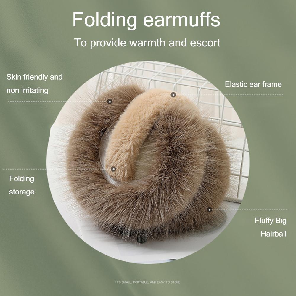 Windproof Winter Earmuffs Comfortable Plush Ear Covers Fashion Fluffy Earflaps  for Cold Weather