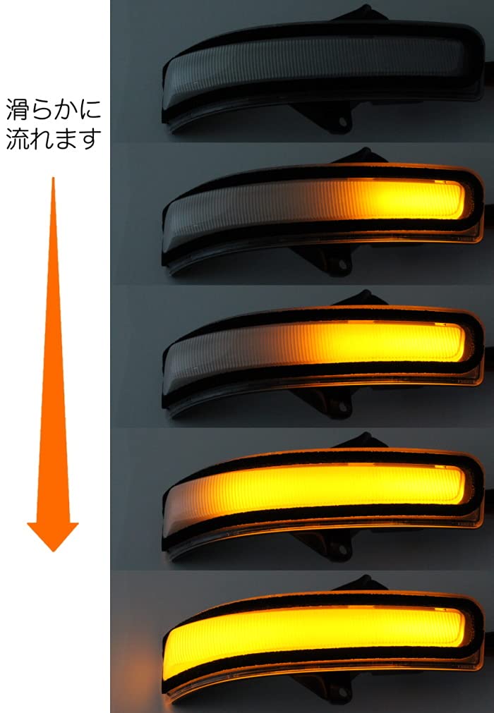 Suzuki Door Mirror Sequential Turn Signals, Clear LED, Flowing Turn Signals for Jimny, Jimny Sierra, Swift, Spacia, Solio, Wagon R, etc.