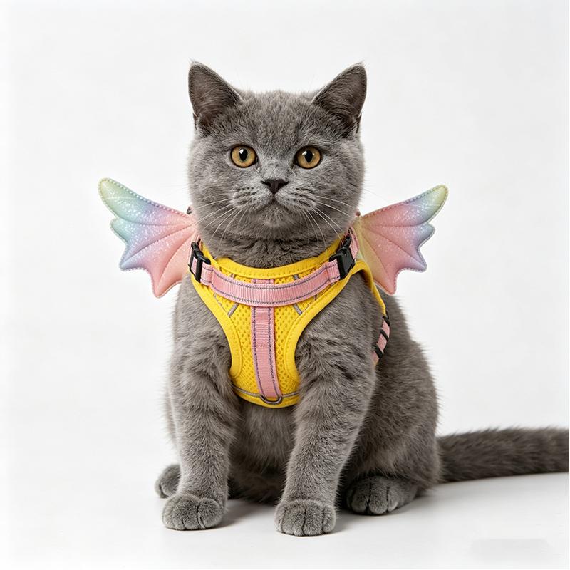 Popular Creative Soft Mesh Angel Wing Chest Strap Adjustable Size Pet Travel Safety and Comfort Accessories