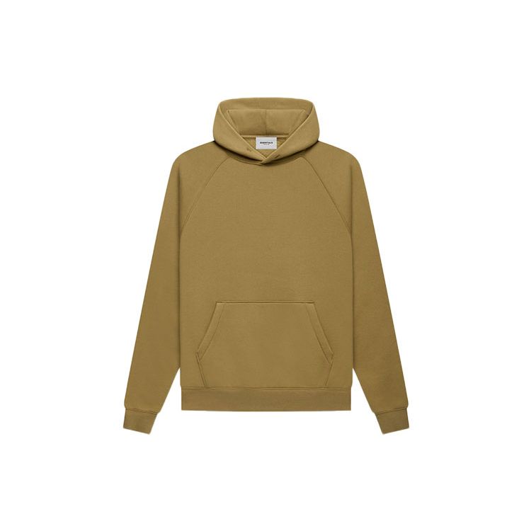 Fear of God Essential Fleece-gefütterter Pullover-Hoodie Mit Logo-Print Auf Dem Rücken Herbst/Winter 2021 Unisex Hoodie Bernstein FOG-FW21-003