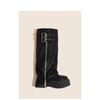 Boots Women's Thick Soles Increase 2025 New Retro Metal Buckle Long Boots Small Trousers Muffin Knight Boots