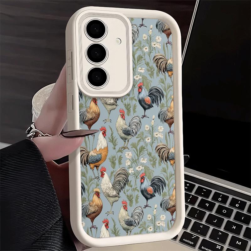Phone Case for Samsung Galaxy S26 S25 Ultra S24 FE Chicken Hen Rooster Shell S23 Plus S22 + S21 S20 5G Soft Silicone Funda
