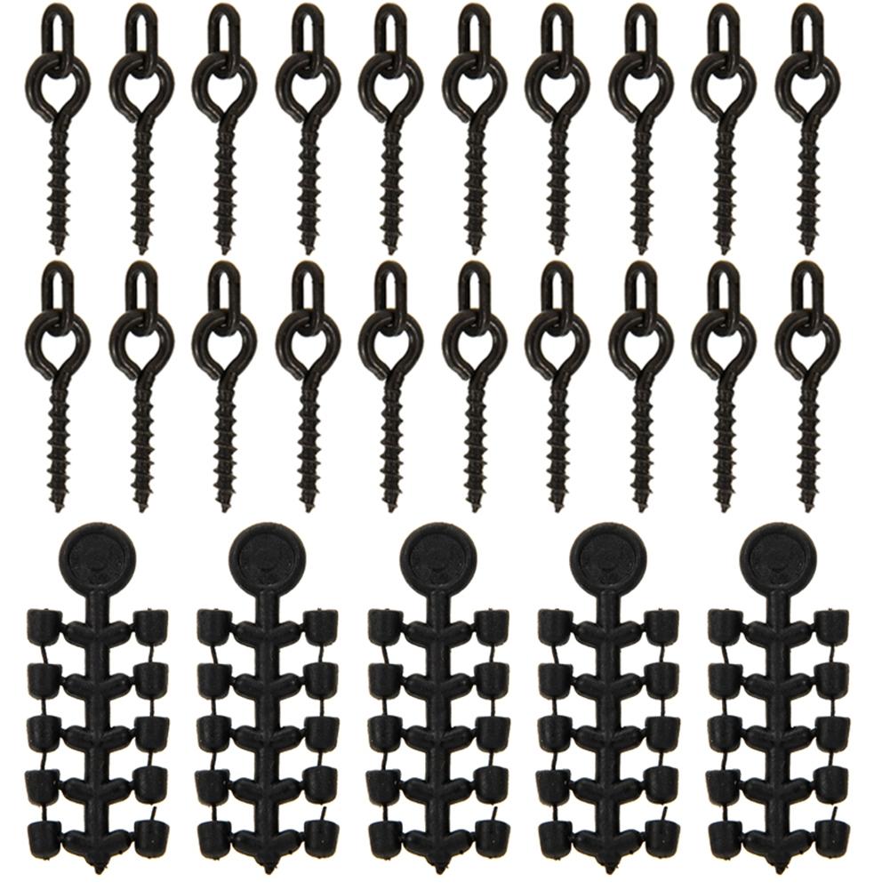 Reliable Carp Stopper Set with 50 Hook Stops Beads and 20 Boilies Bait Screws