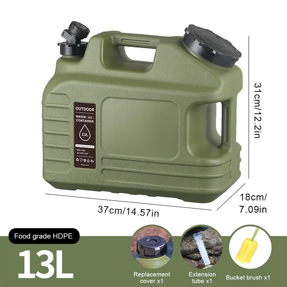 12/13L Outdoor Water Tank Dispenser With Faucet One Key Switch Auto Electric Water Pump Camping Water Bin Camping Water Bag