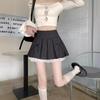 Korean Sweet High Waist College Pleated Skirt for Womenn Lace Preppy Bow Skirt Female A-line Pleated Skirt Y2k