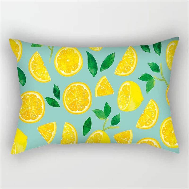 30x50cm Tropical Plant Polyester Pillow Cases Sofa Chair Living Room Home Decoration Green Leaves Plant Sunflower Pillowcase