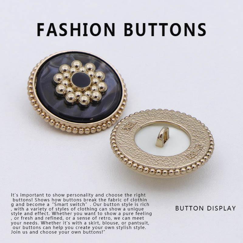 10Pcs Buttons High-End Delicate Gold Jacket Top Sweater Decorative Button Premium Coat Button