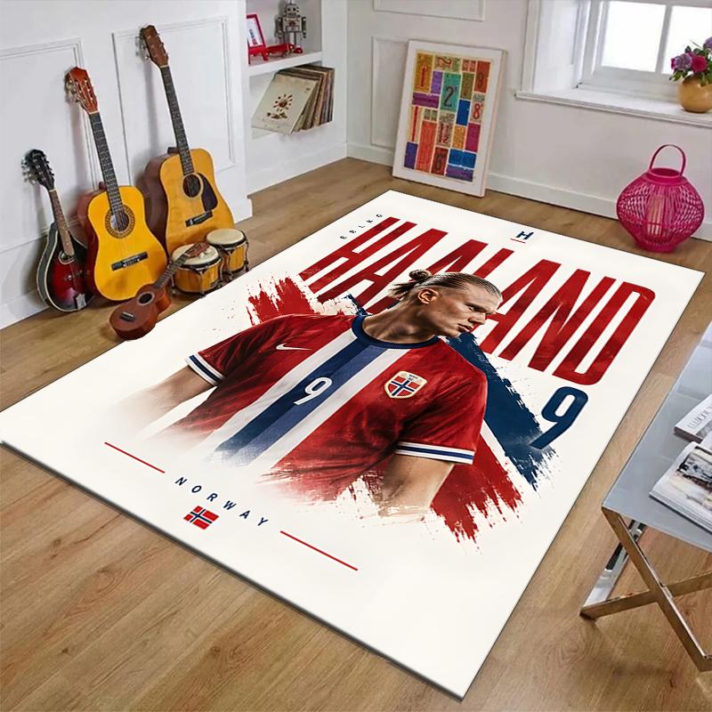 1pc Haaland1 Design Printed Area Rug Carpet for Bedroom Living Room Home Decor Rugs Mat Non Slip Mat Rug for Bedside