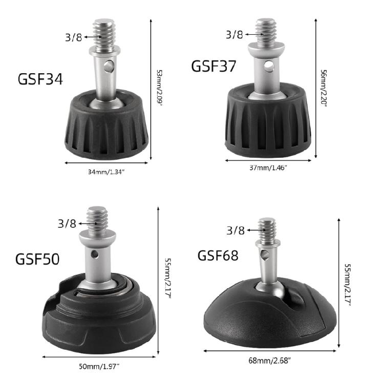 Rubber Tripod Foot 34/37/50/68mm Universal Tripod Foot Pad 360 Degree Rotating