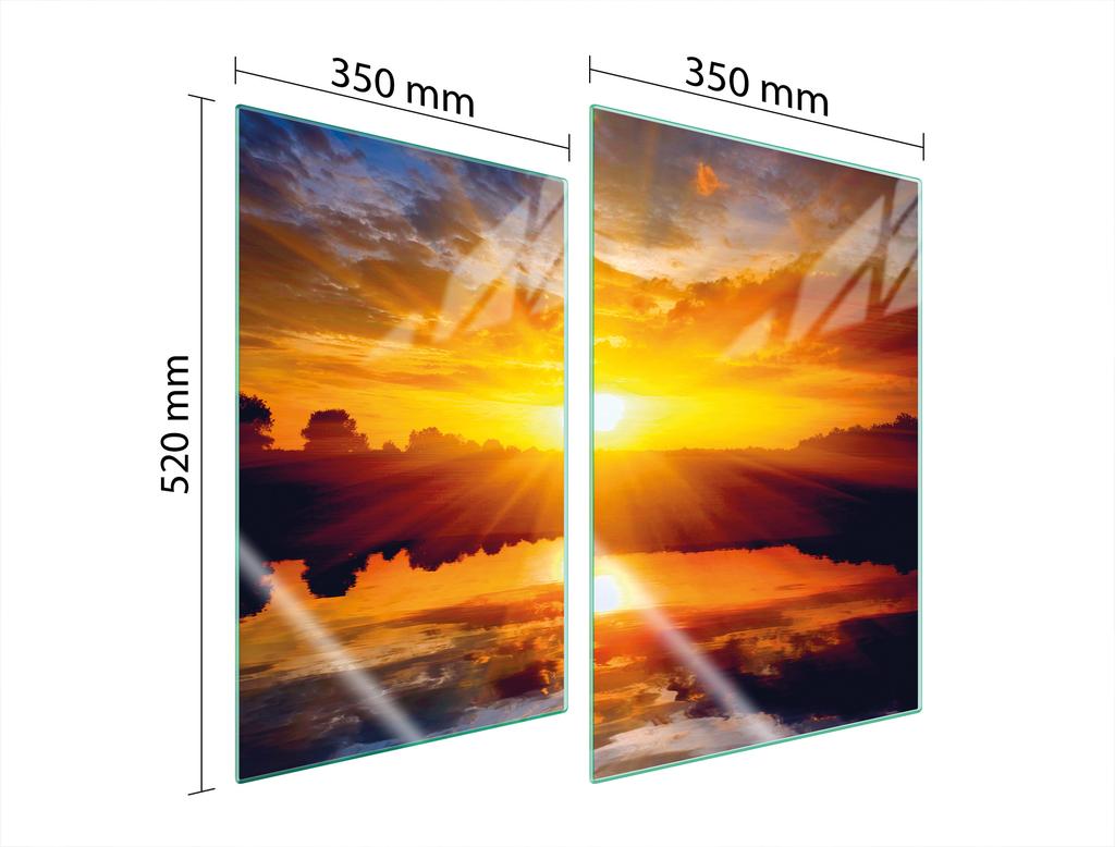SZKLANA PŁYTA OCHRONNA DO KUCHNI 2x35x52 SŁOŃCE