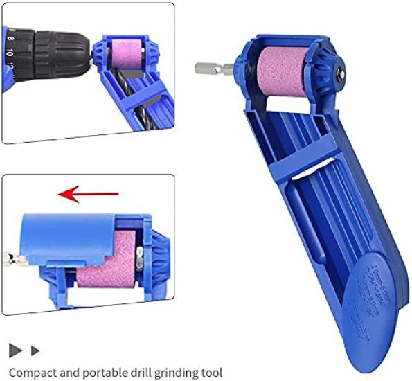 TAORAYO Drill Sharpener for Metal Range Portable Drill Sharpener with Corundum Grinding Hand Tool Drills, 2.0-12.5mm, Wheel,