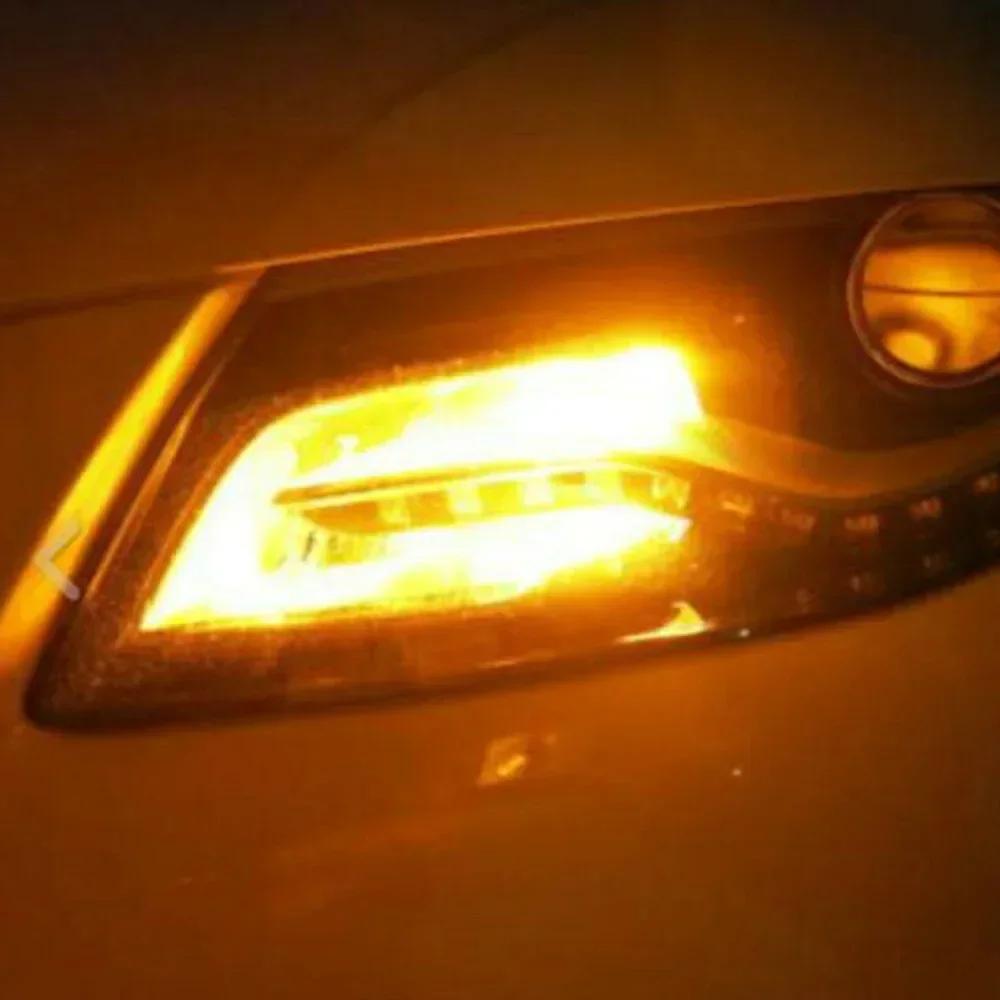 2pcs LED Bulbs Replacement Turn Signal 12V DC 4014-SMD For Light PW24W PWY24W