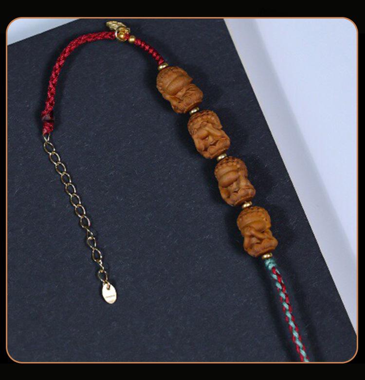 Handmade India Sandalwood Pendant: Creative Child Keychain or Car Ornament